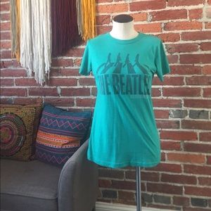 Junk Food The Beatles green graphic t-shirt